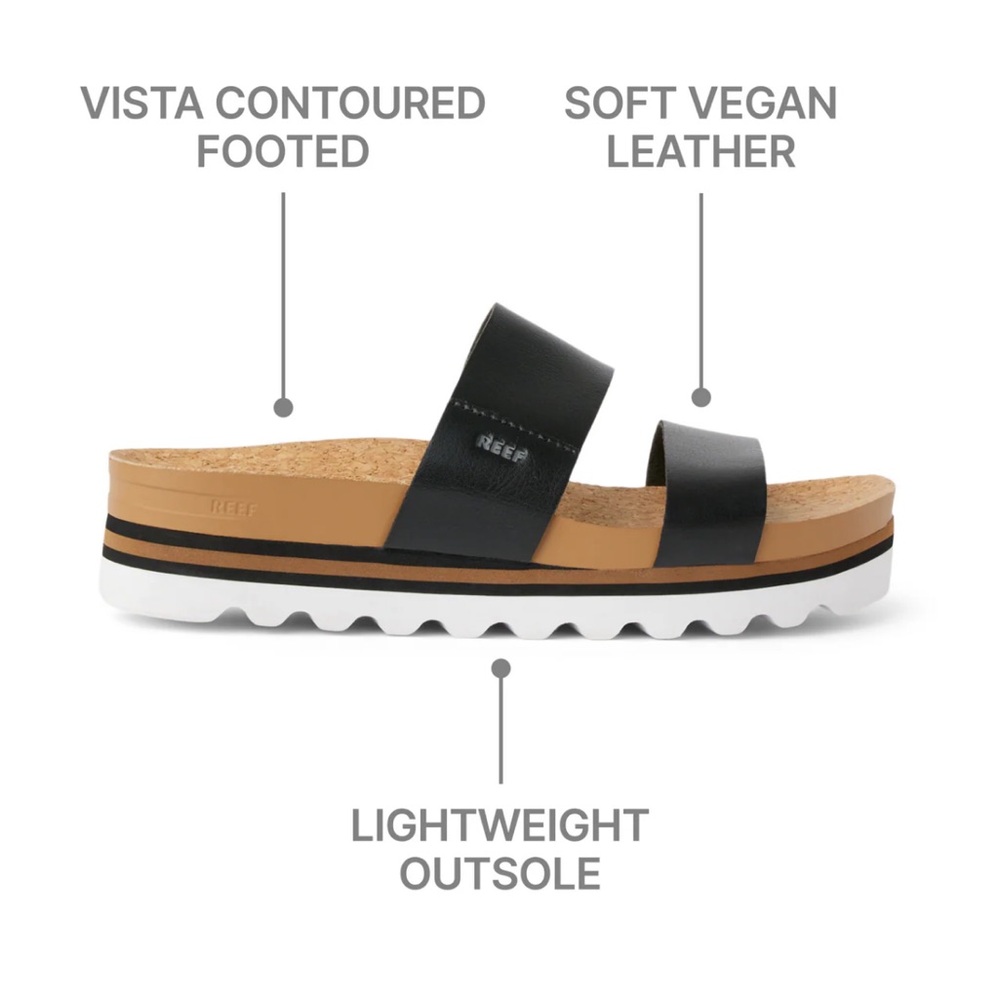 Black Reef Ladies Cushion Vista Hi Sandal (Size 11) - Picture 4 of 10